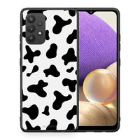 Thumbnail for Θήκη Samsung A32 4G Cow Print από τη Smartfits με σχέδιο στο πίσω μέρος και μαύρο περίβλημα | Samsung A32 4G Cow Print case with colorful back and black bezels