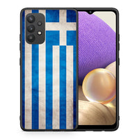 Thumbnail for Θήκη Samsung A32 4G Greek Flag από τη Smartfits με σχέδιο στο πίσω μέρος και μαύρο περίβλημα | Samsung A32 4G Greek Flag case with colorful back and black bezels