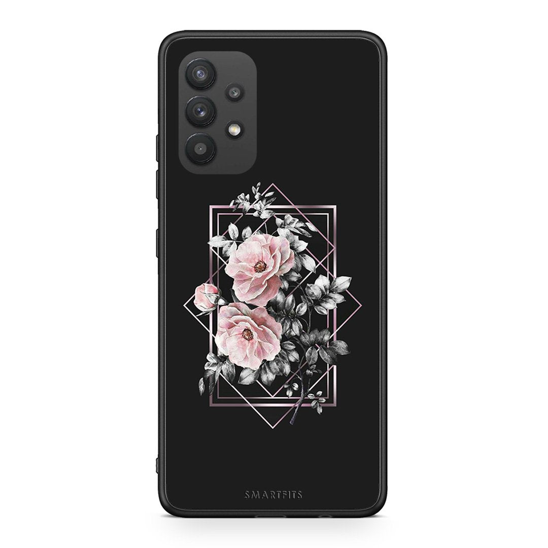 4 - Samsung A32 4G Frame Flower case, cover, bumper