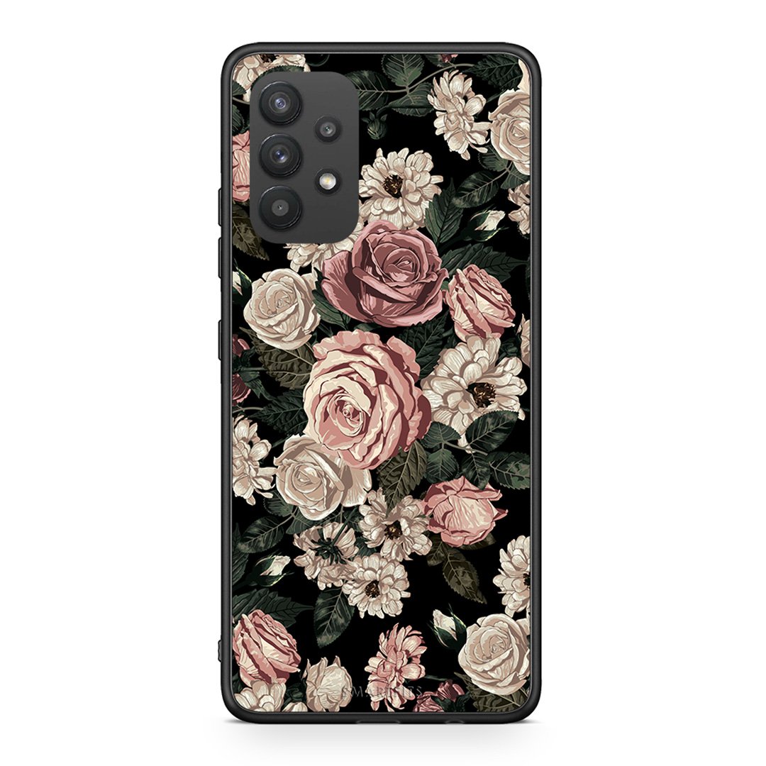 4 - Samsung A32 4G Wild Roses Flower case, cover, bumper