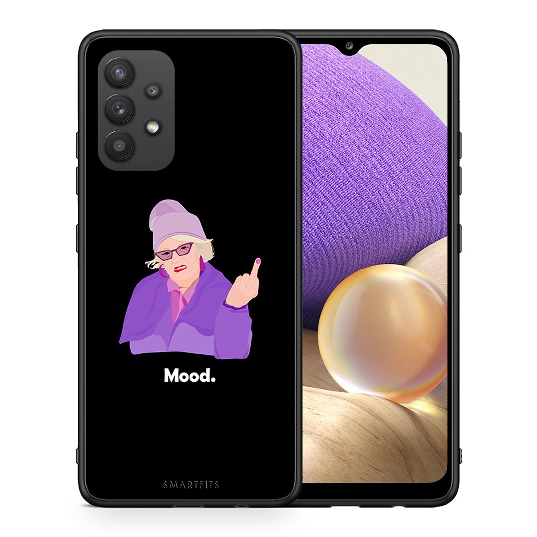 Θήκη Samsung A32 4G Grandma Mood Black από τη Smartfits με σχέδιο στο πίσω μέρος και μαύρο περίβλημα | Samsung A32 4G Grandma Mood Black case with colorful back and black bezels