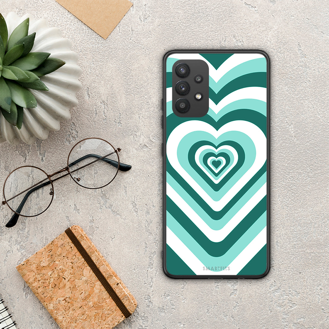 Green Hearts - Samsung Galaxy A32 4G case