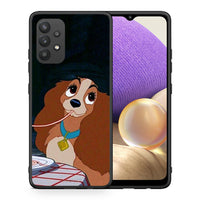 Thumbnail for Θήκη Αγίου Βαλεντίνου Samsung A32 4G Lady And Tramp 2 από τη Smartfits με σχέδιο στο πίσω μέρος και μαύρο περίβλημα | Samsung A32 4G Lady And Tramp 2 case with colorful back and black bezels