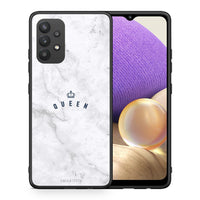 Thumbnail for Θήκη Samsung A32 4G Queen Marble από τη Smartfits με σχέδιο στο πίσω μέρος και μαύρο περίβλημα | Samsung A32 4G Queen Marble case with colorful back and black bezels