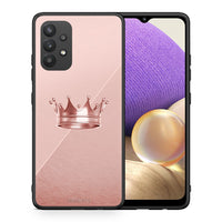 Thumbnail for Θήκη Samsung A32 4G Crown Minimal από τη Smartfits με σχέδιο στο πίσω μέρος και μαύρο περίβλημα | Samsung A32 4G Crown Minimal case with colorful back and black bezels