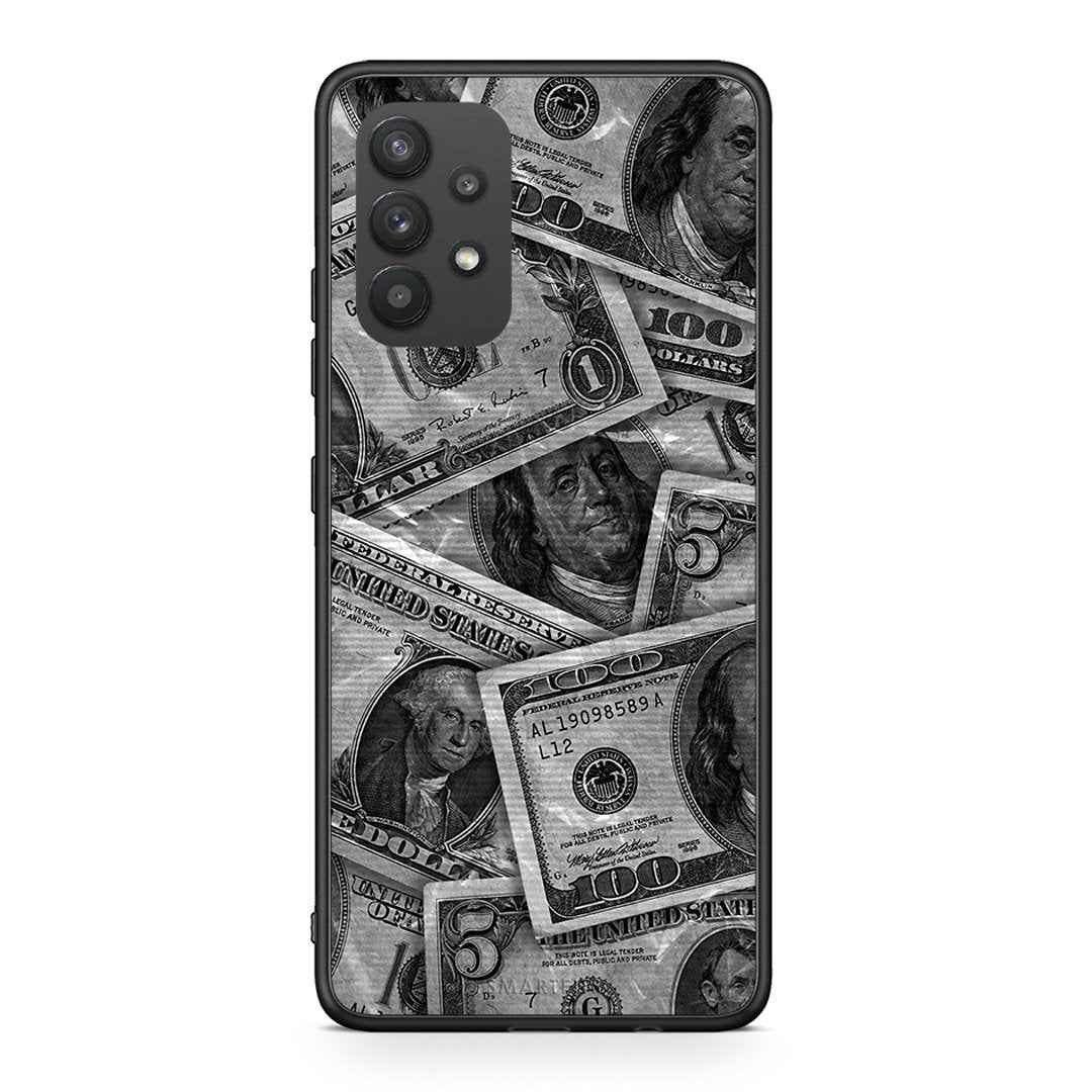 Samsung A32 4G Money Dollars θήκη από τη Smartfits με σχέδιο στο πίσω μέρος και μαύρο περίβλημα | Smartphone case with colorful back and black bezels by Smartfits