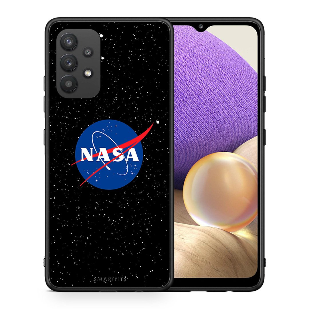Θήκη Samsung A32 4G NASA PopArt από τη Smartfits με σχέδιο στο πίσω μέρος και μαύρο περίβλημα | Samsung A32 4G NASA PopArt case with colorful back and black bezels
