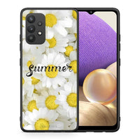 Thumbnail for Θήκη Samsung A32 4G Summer Daisies από τη Smartfits με σχέδιο στο πίσω μέρος και μαύρο περίβλημα | Samsung A32 4G Summer Daisies case with colorful back and black bezels