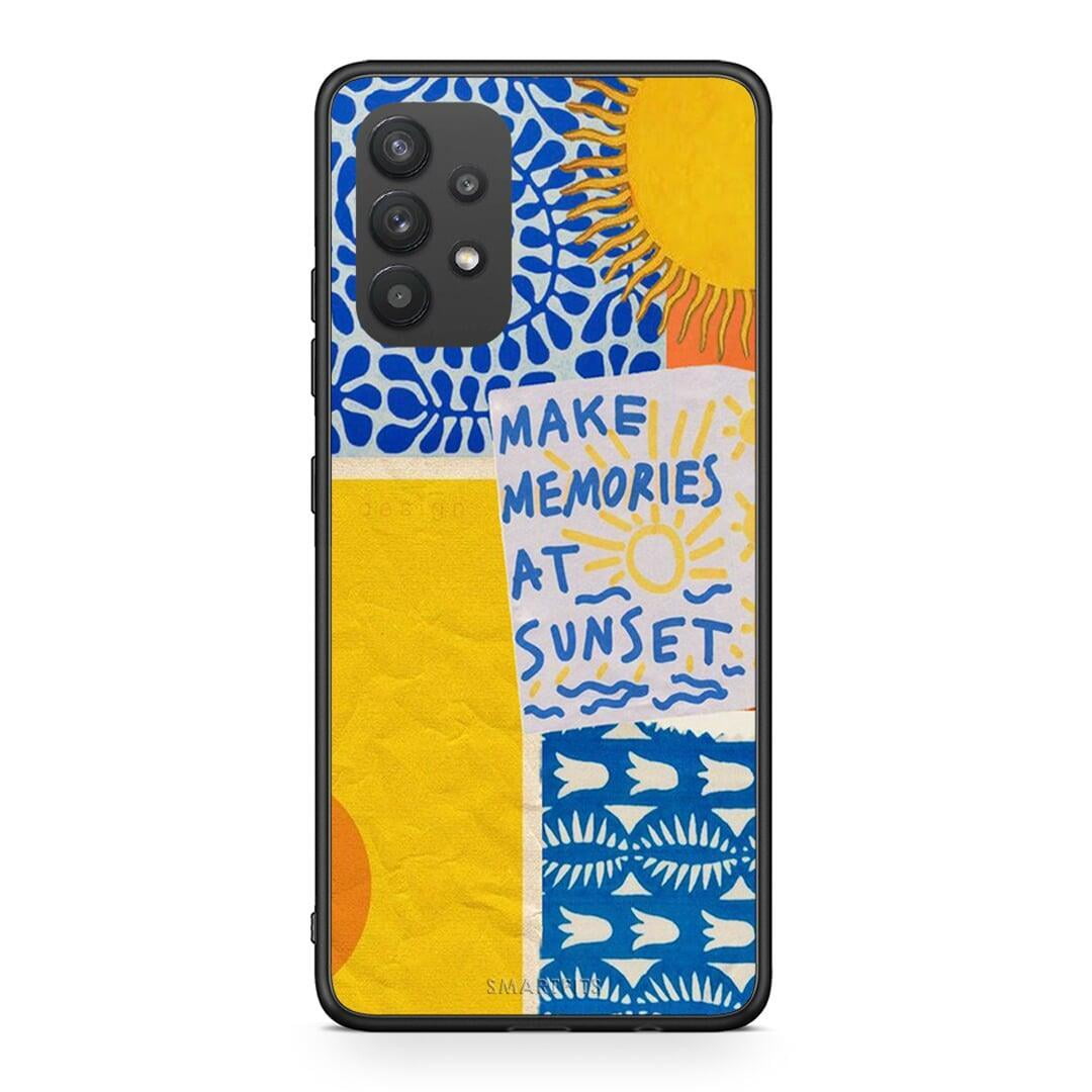 Samsung A32 4G Sunset Memories Θήκη από τη Smartfits με σχέδιο στο πίσω μέρος και μαύρο περίβλημα | Smartphone case with colorful back and black bezels by Smartfits