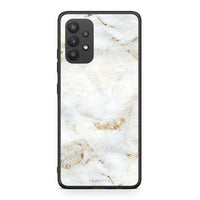 Thumbnail for Samsung A32 4G White Gold Marble θήκη από τη Smartfits με σχέδιο στο πίσω μέρος και μαύρο περίβλημα | Smartphone case with colorful back and black bezels by Smartfits
