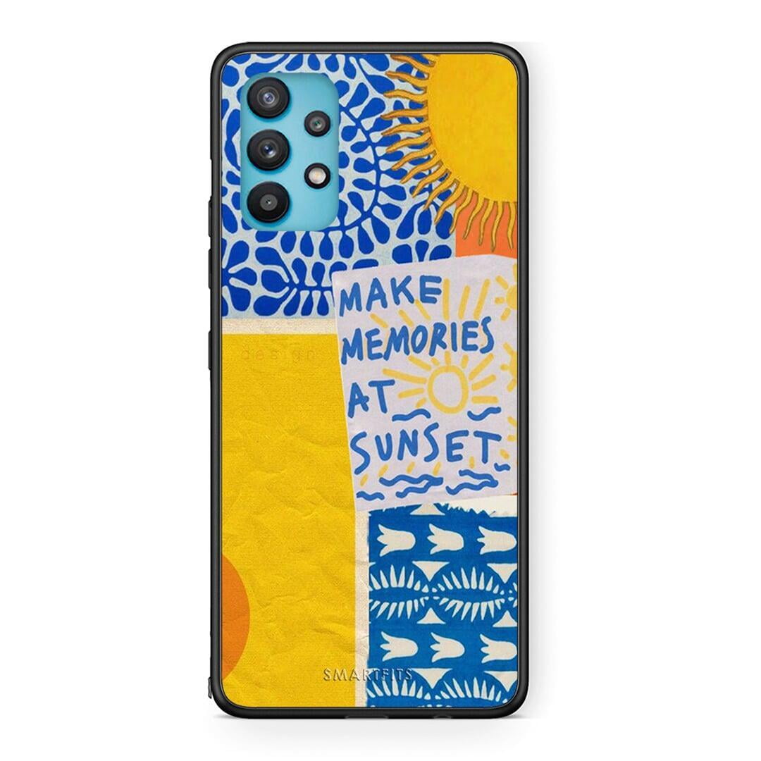 Samsung Galaxy A32 5G Sunset Memories Θήκη από τη Smartfits με σχέδιο στο πίσω μέρος και μαύρο περίβλημα | Smartphone case with colorful back and black bezels by Smartfits