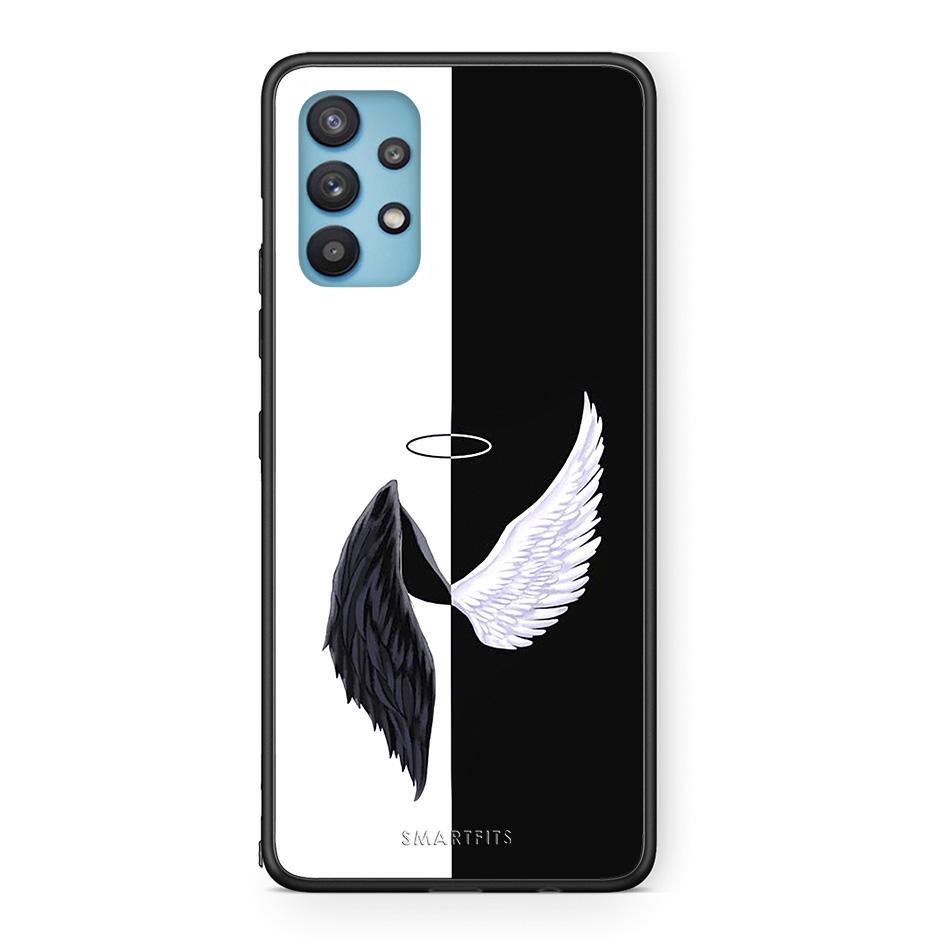 Samsung Galaxy A32 5G  Angels Demons θήκη από τη Smartfits με σχέδιο στο πίσω μέρος και μαύρο περίβλημα | Smartphone case with colorful back and black bezels by Smartfits