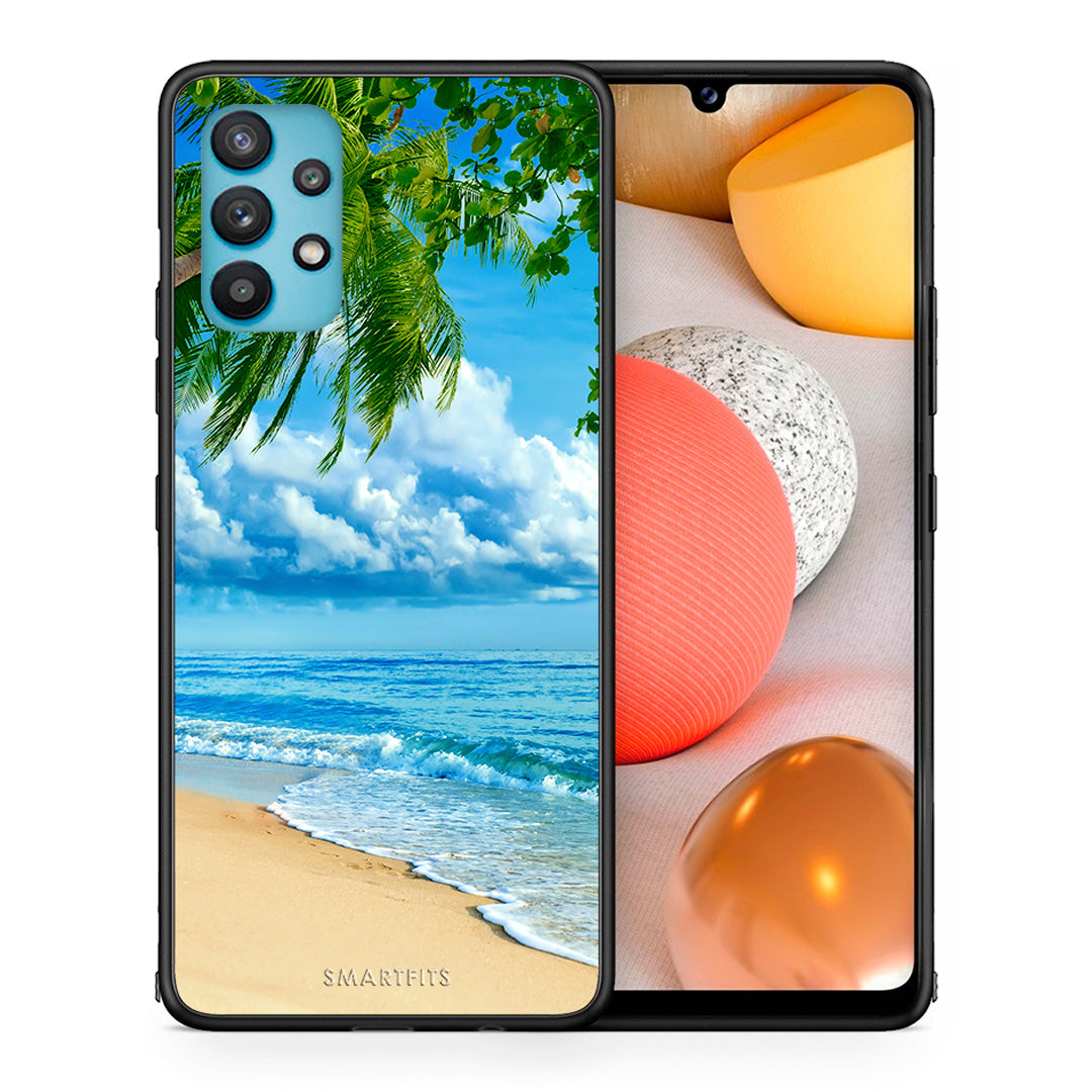 Θήκη Samsung Galaxy A32 5G  Beautiful Beach από τη Smartfits με σχέδιο στο πίσω μέρος και μαύρο περίβλημα | Samsung Galaxy A32 5G  Beautiful Beach case with colorful back and black bezels