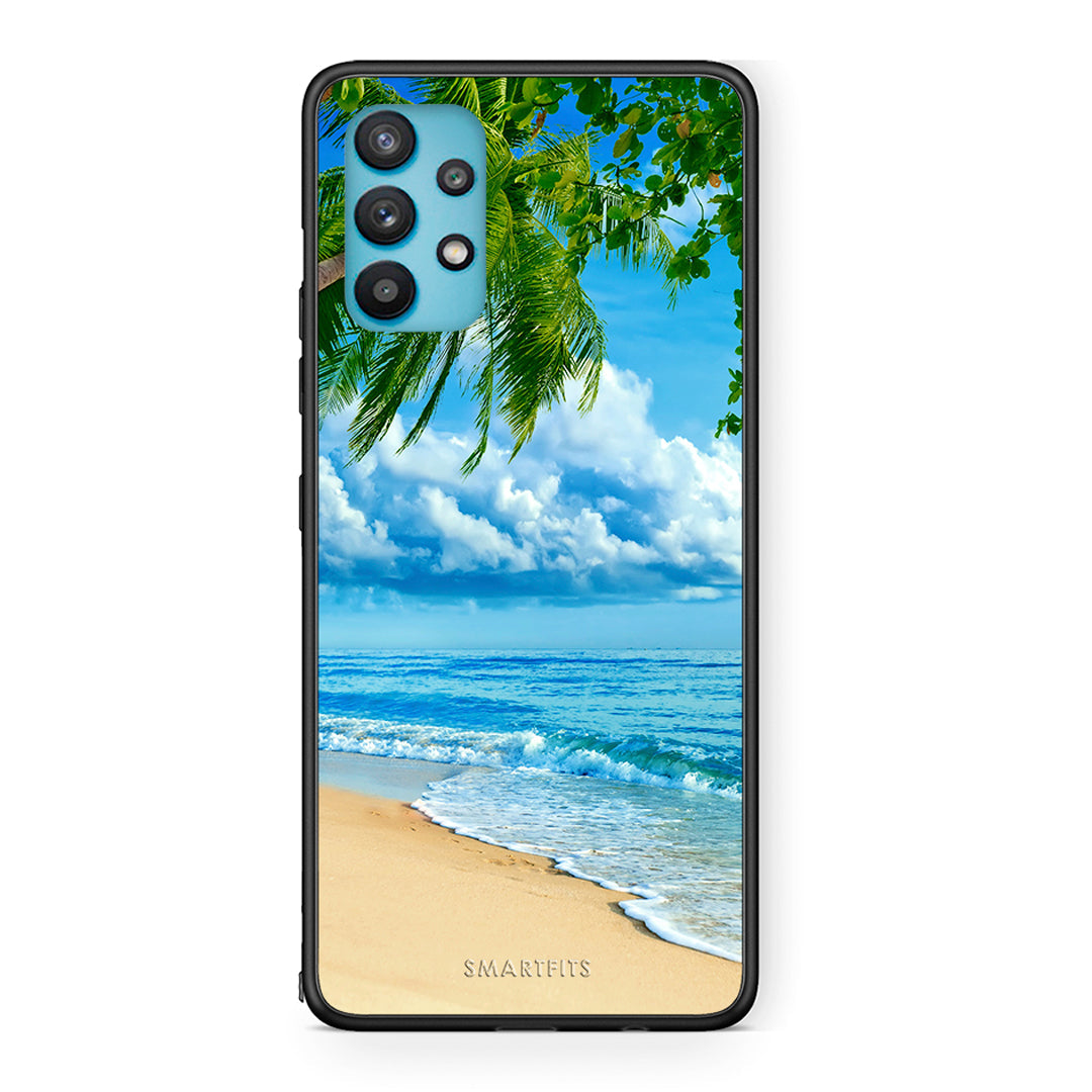 Samsung Galaxy A32 5G  Beautiful Beach θήκη από τη Smartfits με σχέδιο στο πίσω μέρος και μαύρο περίβλημα | Smartphone case with colorful back and black bezels by Smartfits
