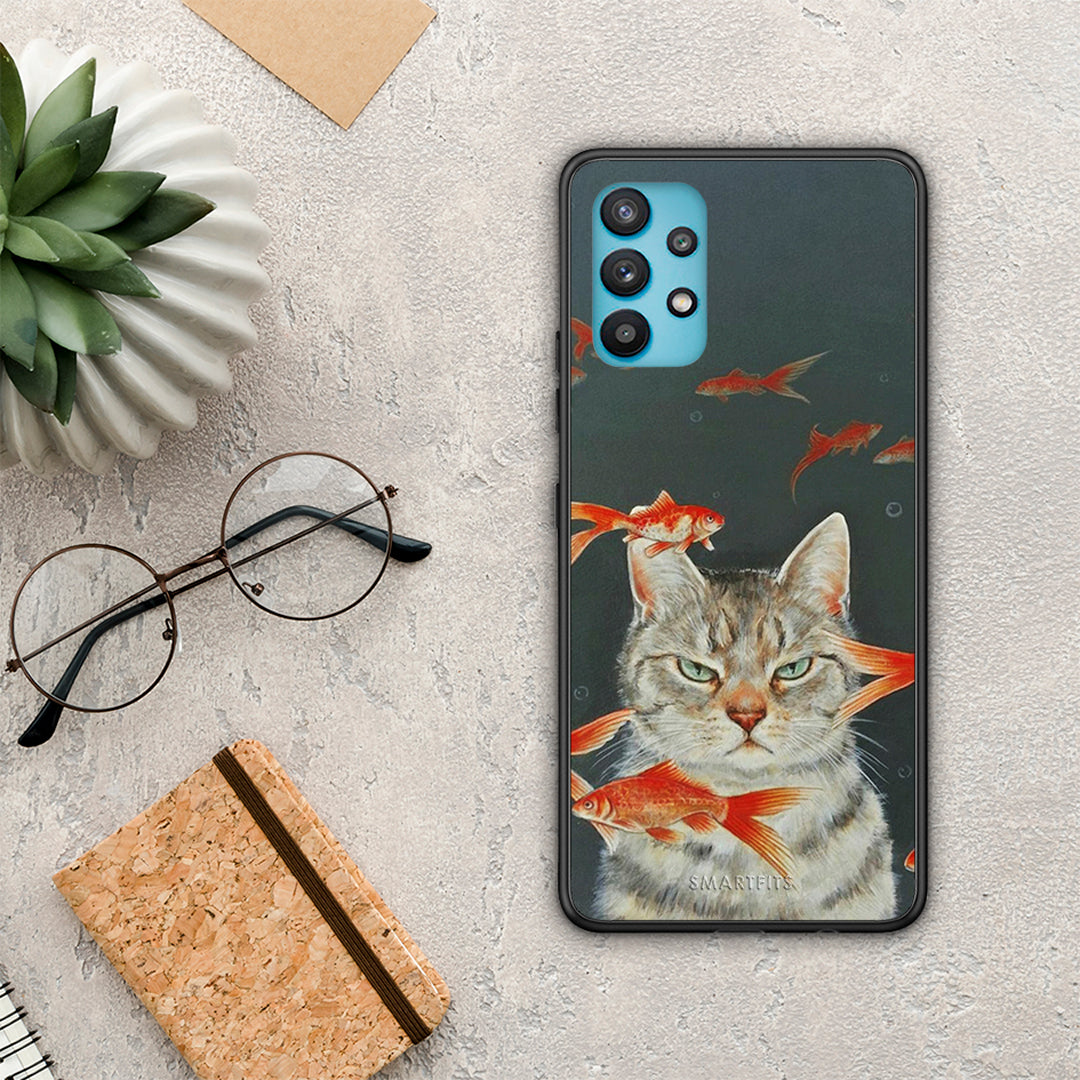 Cat Goldfish - Samsung Galaxy A32 5G case