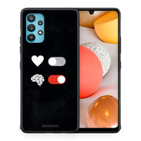 Thumbnail for Θήκη Αγίου Βαλεντίνου Samsung Galaxy A32 5G Heart Vs Brain από τη Smartfits με σχέδιο στο πίσω μέρος και μαύρο περίβλημα | Samsung Galaxy A32 5G Heart Vs Brain case with colorful back and black bezels
