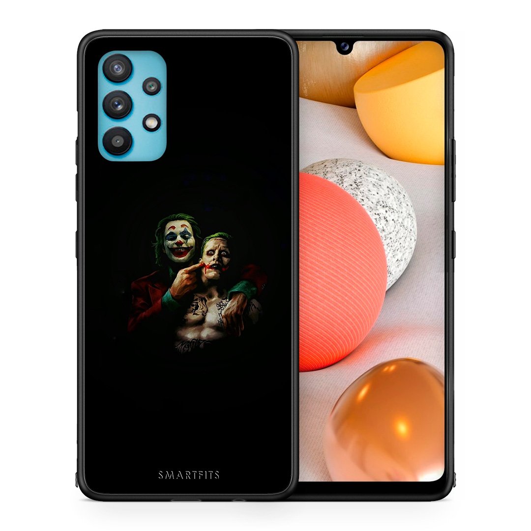 Θήκη Samsung Galaxy A32 5G  Clown Hero από τη Smartfits με σχέδιο στο πίσω μέρος και μαύρο περίβλημα | Samsung Galaxy A32 5G  Clown Hero case with colorful back and black bezels