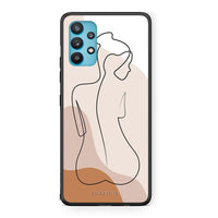 Thumbnail for Samsung Galaxy A32 5G  LineArt Woman θήκη από τη Smartfits με σχέδιο στο πίσω μέρος και μαύρο περίβλημα | Smartphone case with colorful back and black bezels by Smartfits