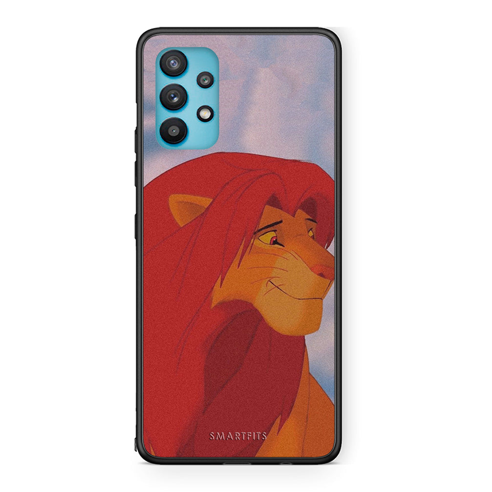 Samsung Galaxy A32 5G Lion Love 1 Θήκη Αγίου Βαλεντίνου από τη Smartfits με σχέδιο στο πίσω μέρος και μαύρο περίβλημα | Smartphone case with colorful back and black bezels by Smartfits