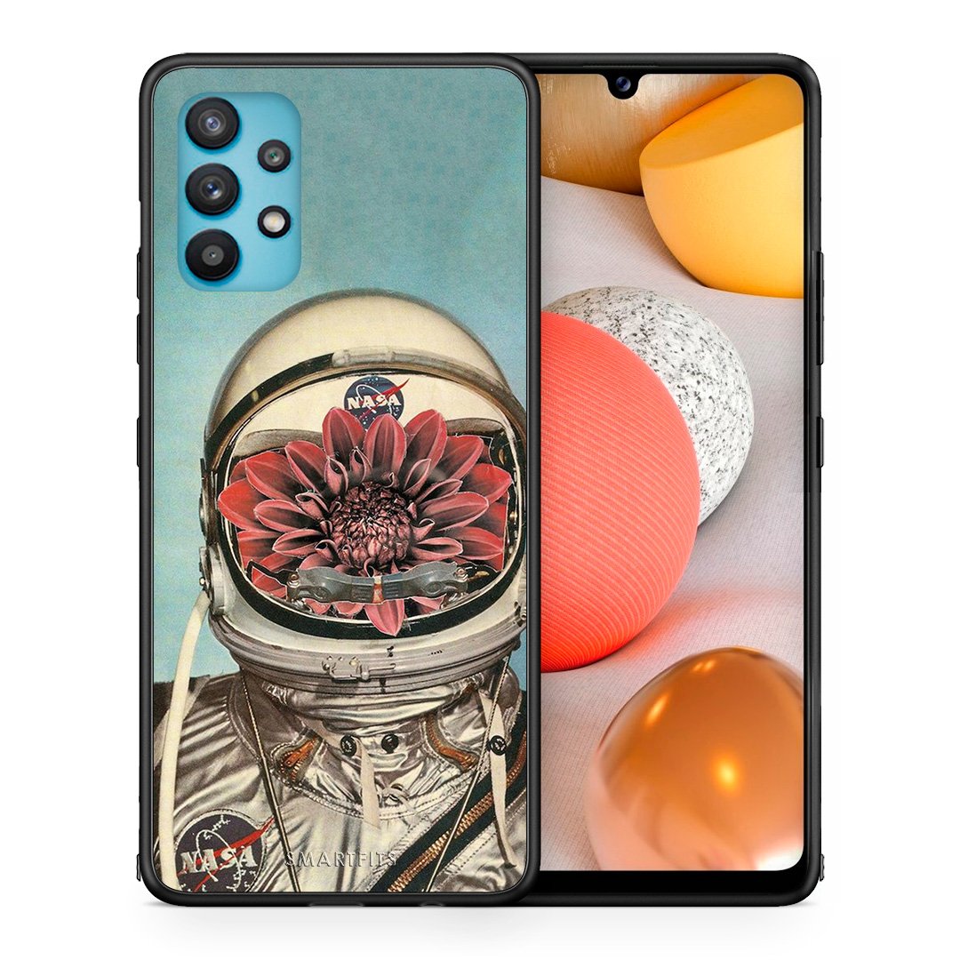 Θήκη Samsung Galaxy A32 5G  Nasa Bloom από τη Smartfits με σχέδιο στο πίσω μέρος και μαύρο περίβλημα | Samsung Galaxy A32 5G  Nasa Bloom case with colorful back and black bezels