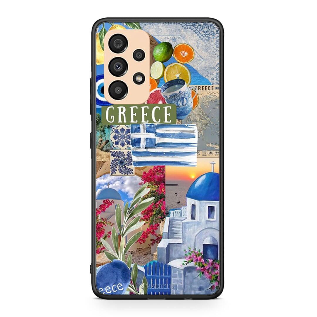 Samsung A33 5G All Greek Θήκη από τη Smartfits με σχέδιο στο πίσω μέρος και μαύρο περίβλημα | Smartphone case with colorful back and black bezels by Smartfits