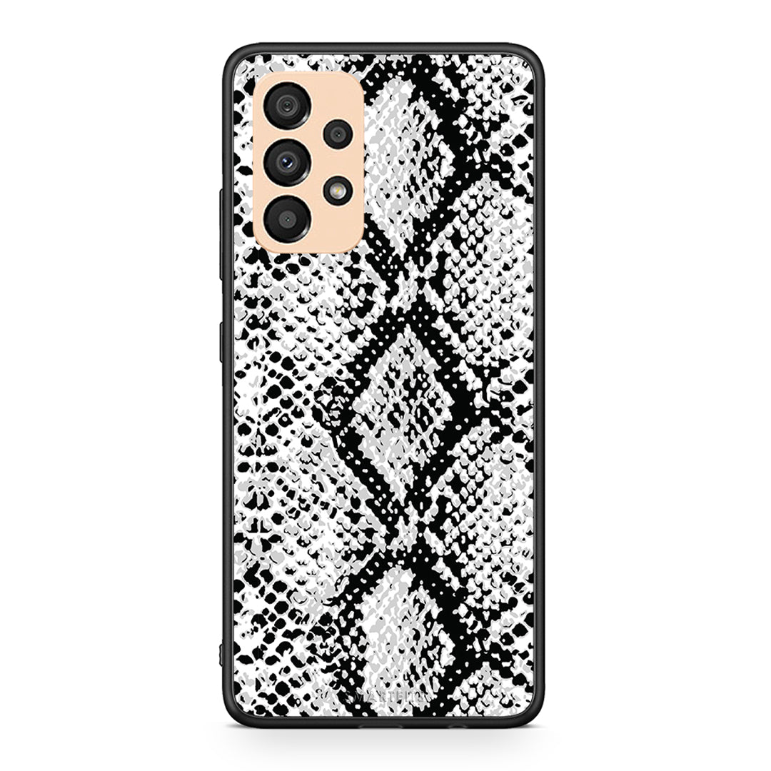 24 - Samsung A33 5G White Snake Animal case, cover, bumper