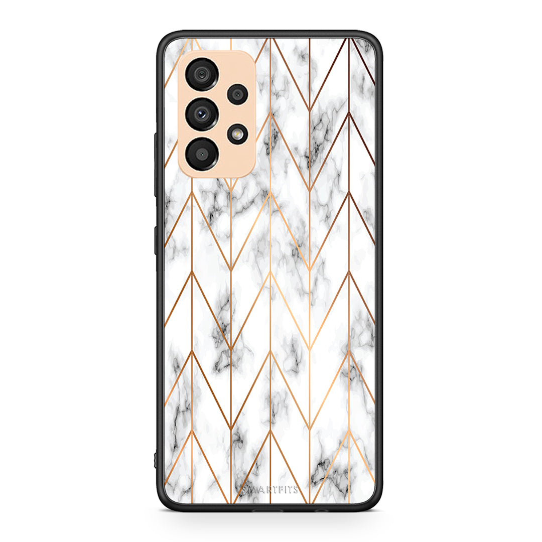 44 - Samsung A33 5G Gold Geometric Marble case, cover, bumper