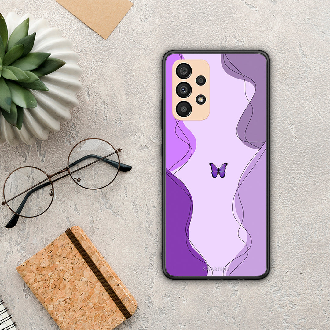 Purple Mariposa - Samsung Galaxy A33 5G case