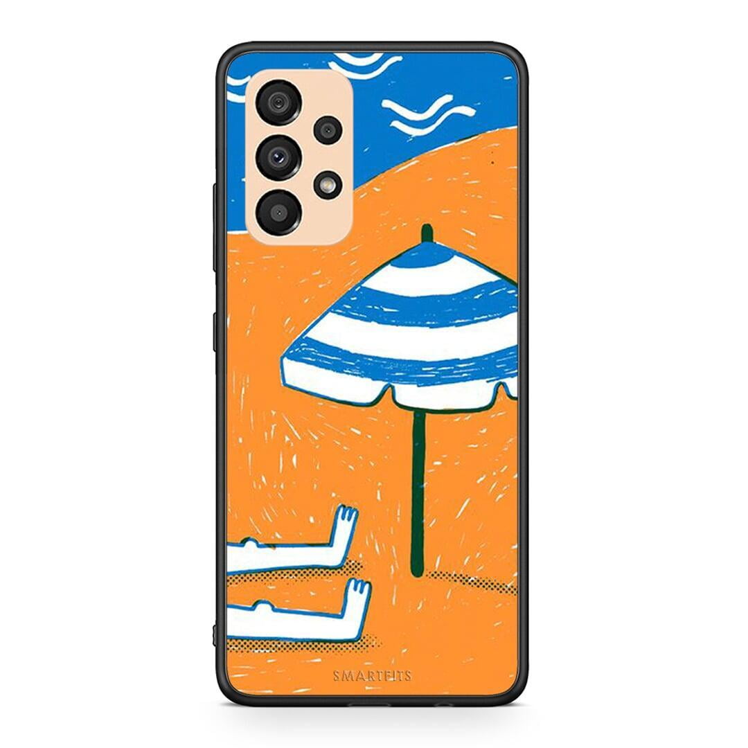 Samsung A33 5G Summering Θήκη από τη Smartfits με σχέδιο στο πίσω μέρος και μαύρο περίβλημα | Smartphone case with colorful back and black bezels by Smartfits