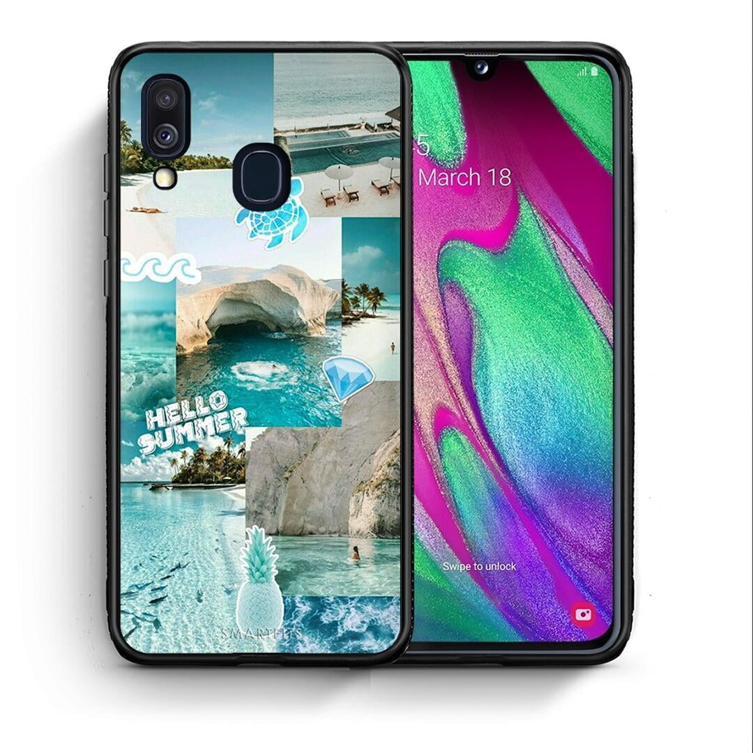 Θήκη Samsung A40 Aesthetic Summer από τη Smartfits με σχέδιο στο πίσω μέρος και μαύρο περίβλημα | Samsung A40 Aesthetic Summer case with colorful back and black bezels