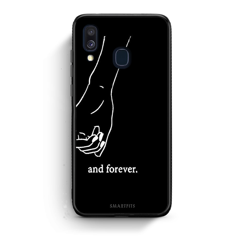 Samsung A40 Always & Forever 2 Θήκη Αγίου Βαλεντίνου από τη Smartfits με σχέδιο στο πίσω μέρος και μαύρο περίβλημα | Smartphone case with colorful back and black bezels by Smartfits