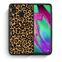 Thumbnail for Θήκη Samsung A40 Leopard Animal από τη Smartfits με σχέδιο στο πίσω μέρος και μαύρο περίβλημα | Samsung A40 Leopard Animal case with colorful back and black bezels