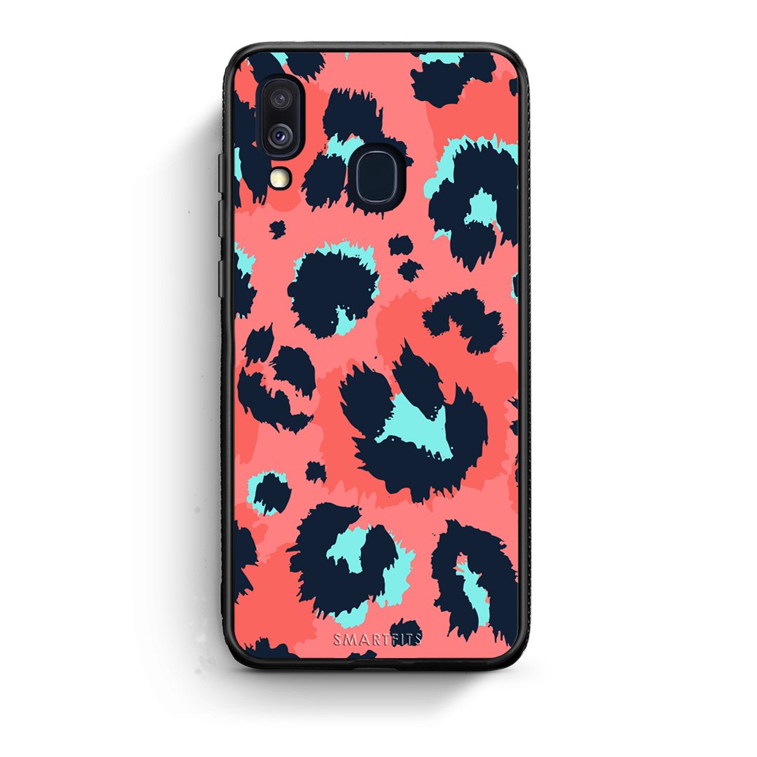 22 - Samsung A40  Pink Leopard Animal case, cover, bumper