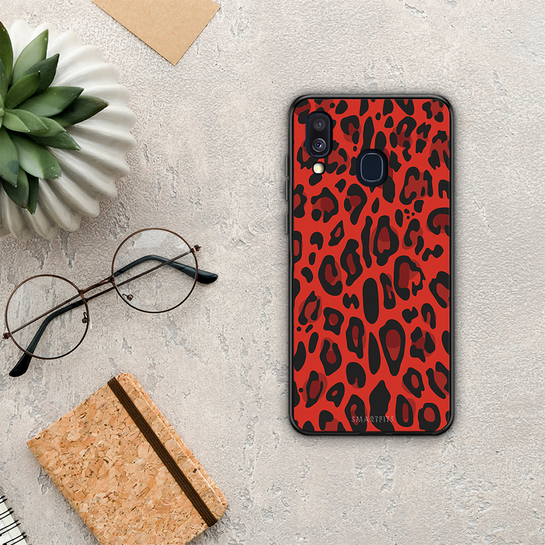Animal Red Leopard - Samsung Galaxy A40 case