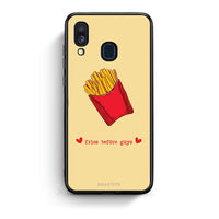 Thumbnail for Samsung A40 Fries Before Guys Θήκη Αγίου Βαλεντίνου από τη Smartfits με σχέδιο στο πίσω μέρος και μαύρο περίβλημα | Smartphone case with colorful back and black bezels by Smartfits