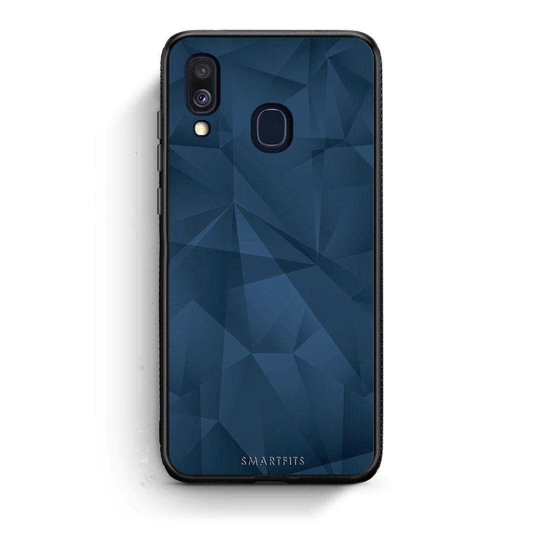 39 - Samsung A40  Blue Abstract Geometric case, cover, bumper