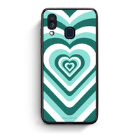 Thumbnail for Samsung A40 Green Hearts θήκη από τη Smartfits με σχέδιο στο πίσω μέρος και μαύρο περίβλημα | Smartphone case with colorful back and black bezels by Smartfits