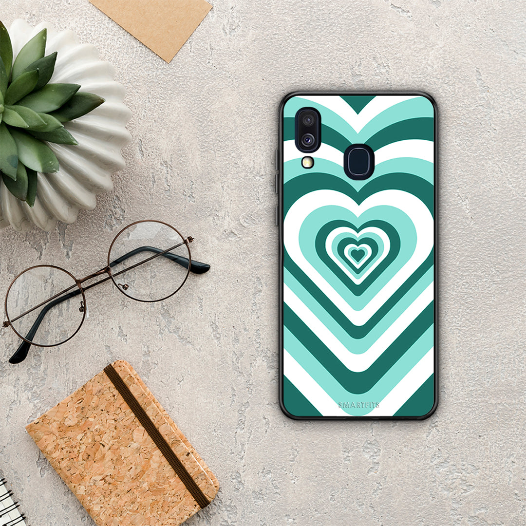 Green Hearts - Samsung Galaxy A40 case