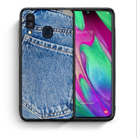 Thumbnail for Θήκη Samsung A40 Jeans Pocket από τη Smartfits με σχέδιο στο πίσω μέρος και μαύρο περίβλημα | Samsung A40 Jeans Pocket case with colorful back and black bezels