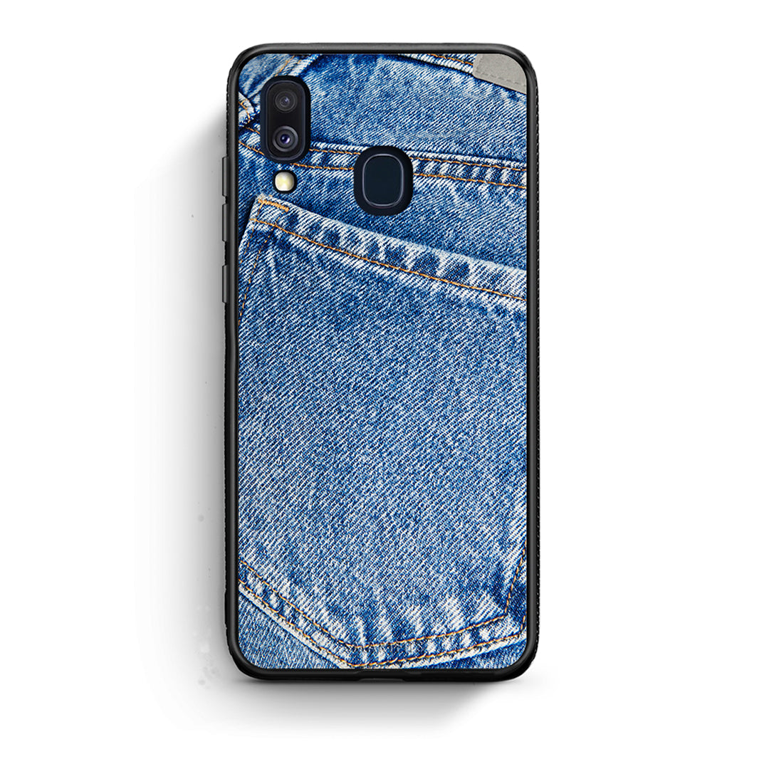 Samsung A40 Jeans Pocket θήκη από τη Smartfits με σχέδιο στο πίσω μέρος και μαύρο περίβλημα | Smartphone case with colorful back and black bezels by Smartfits