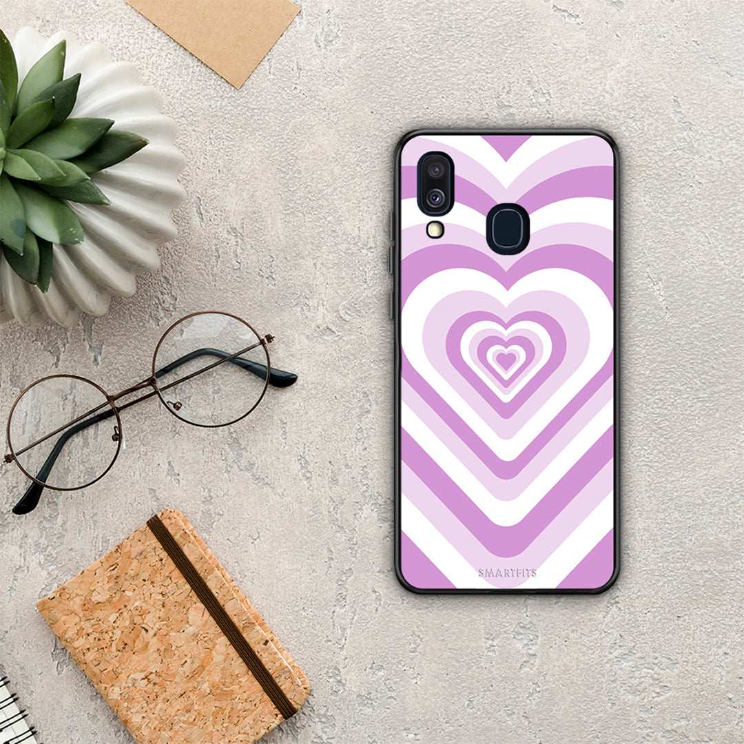 Lilac Hearts - Samsung Galaxy A40 case