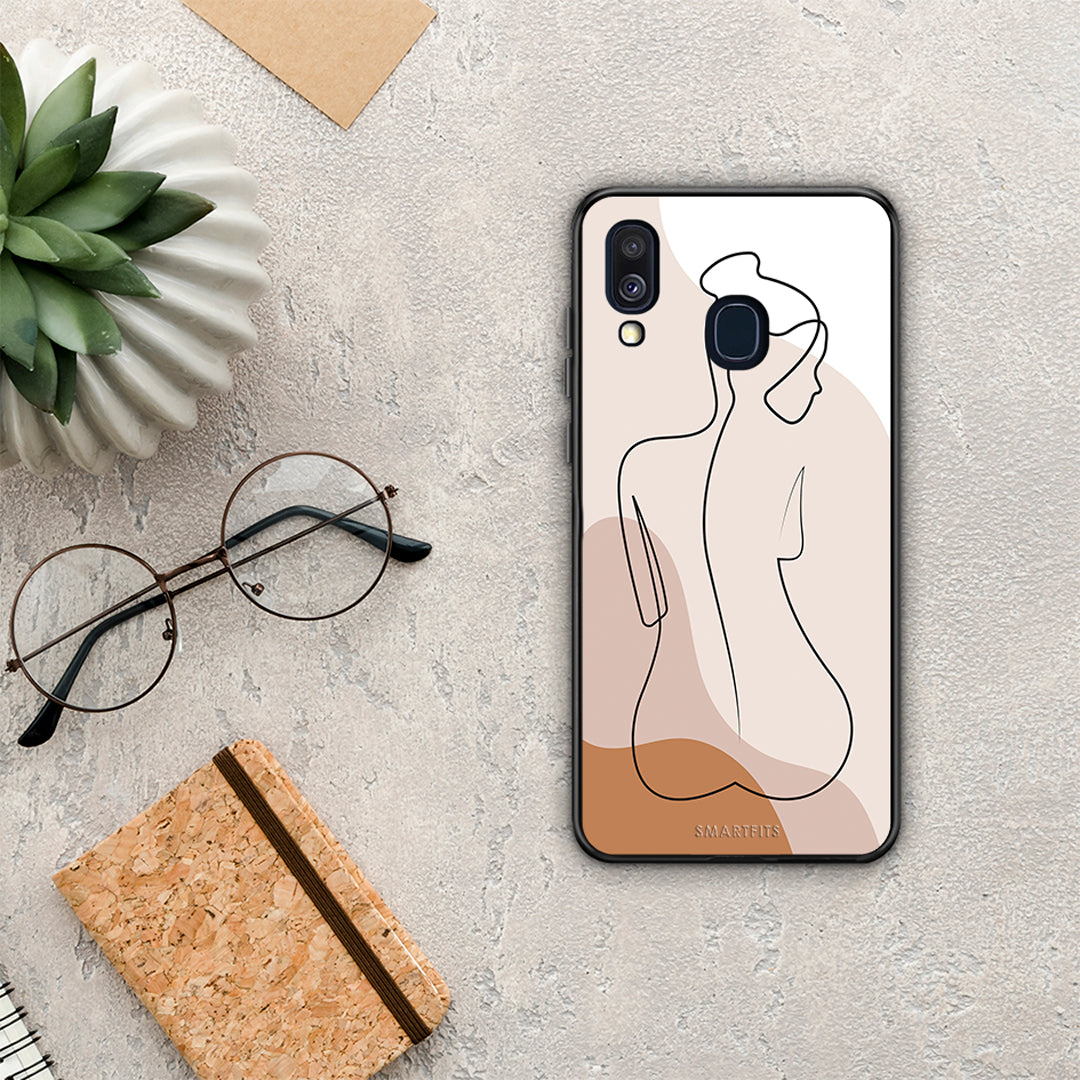 Lineart Woman - Samsung Galaxy A40 case