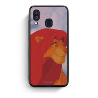 Thumbnail for Samsung A40 Lion Love 1 Θήκη Αγίου Βαλεντίνου από τη Smartfits με σχέδιο στο πίσω μέρος και μαύρο περίβλημα | Smartphone case with colorful back and black bezels by Smartfits