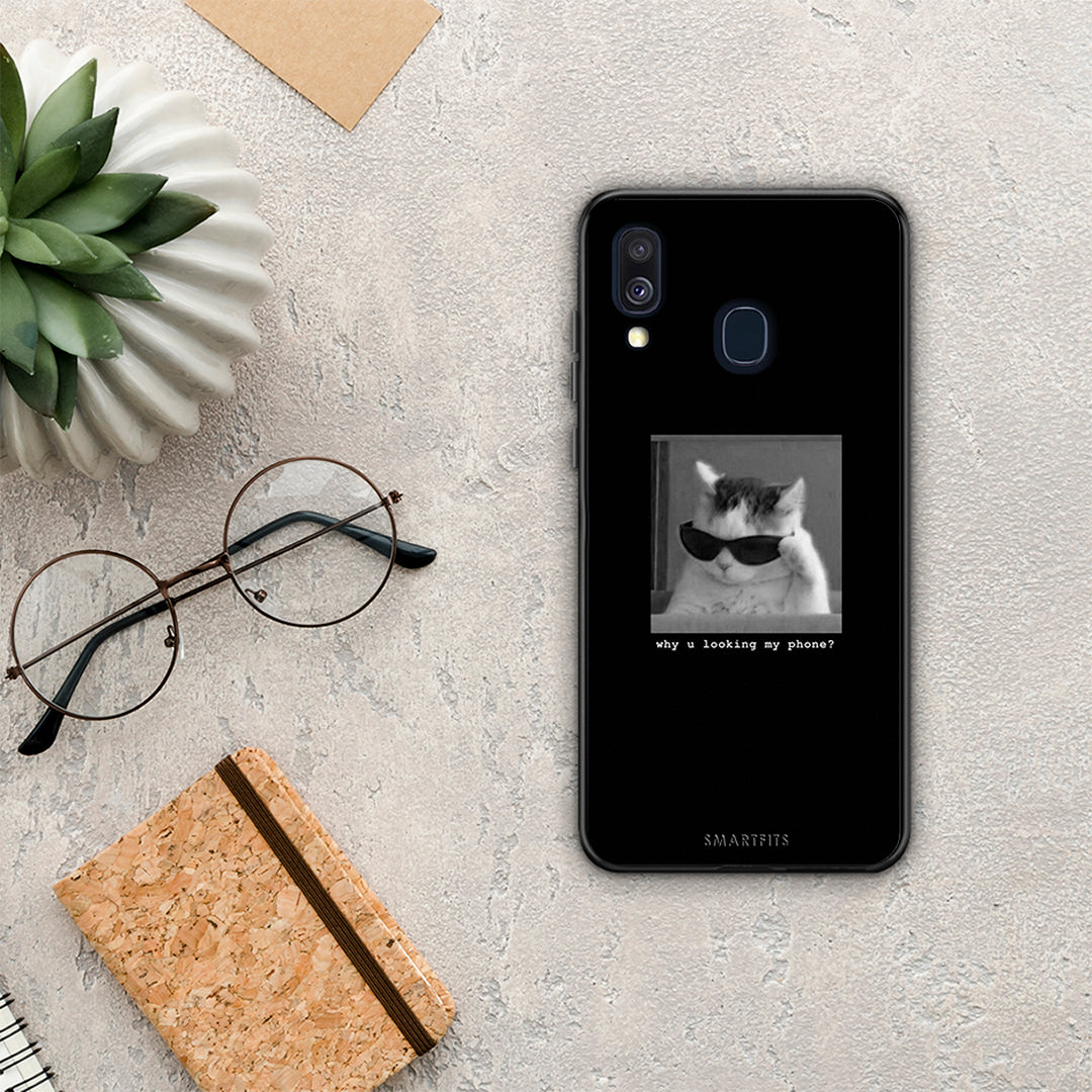 Meme Cat - Samsung Galaxy A40 case