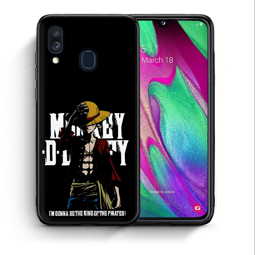 Θήκη Samsung A40 Pirate King από τη Smartfits με σχέδιο στο πίσω μέρος και μαύρο περίβλημα | Samsung A40 Pirate King case with colorful back and black bezels