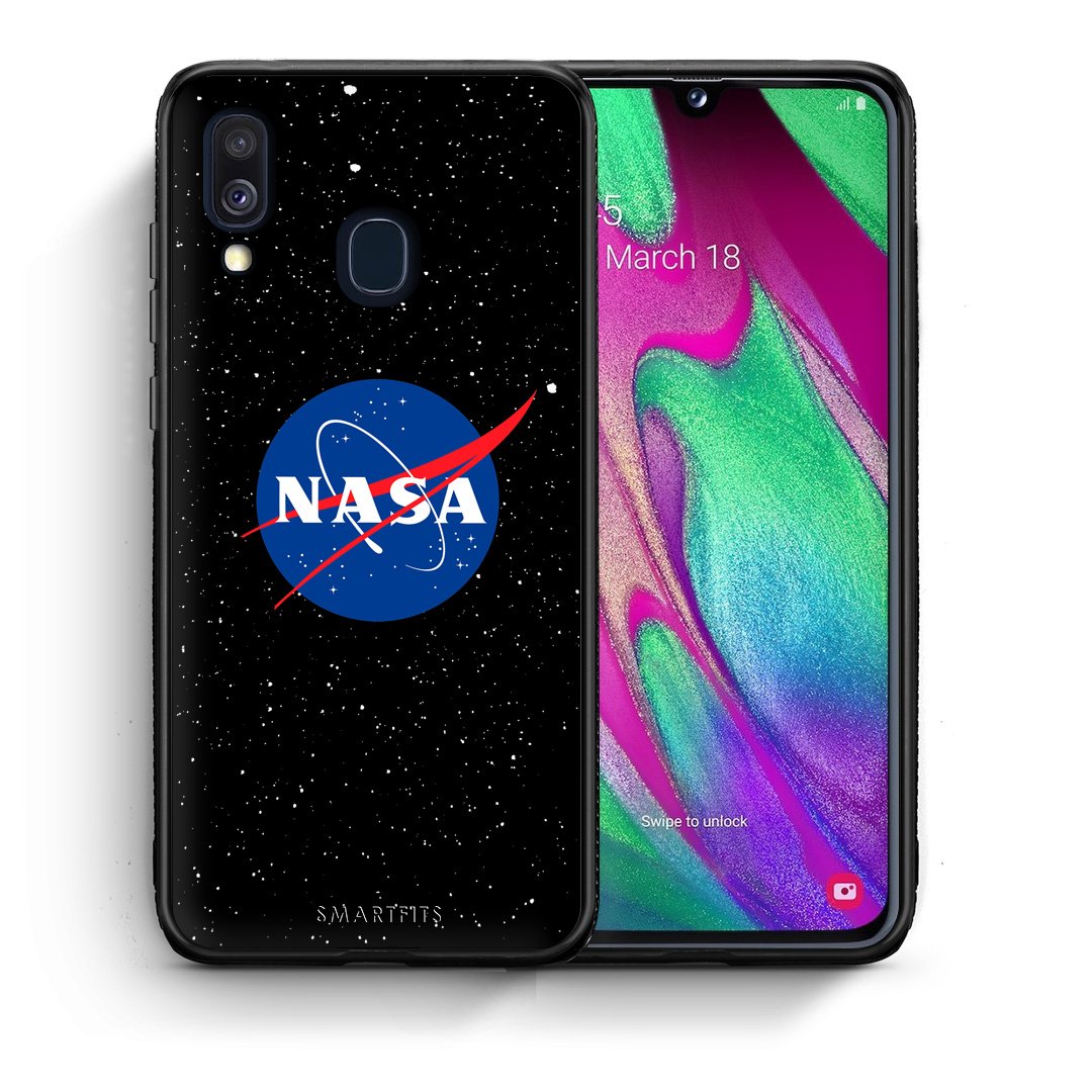 Θήκη Samsung A40 NASA PopArt από τη Smartfits με σχέδιο στο πίσω μέρος και μαύρο περίβλημα | Samsung A40 NASA PopArt case with colorful back and black bezels