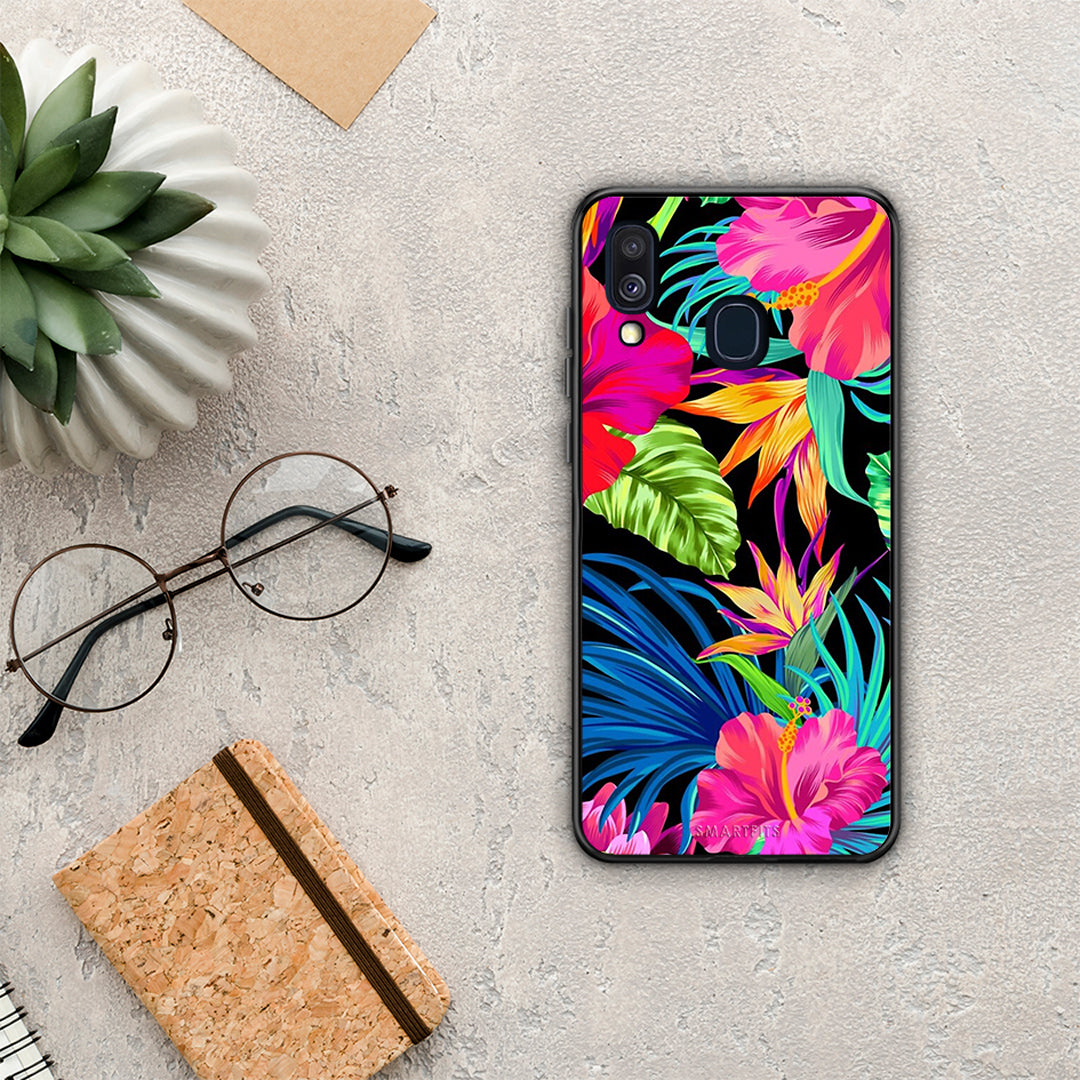 Tropical Flowers - Samsung Galaxy A40 case