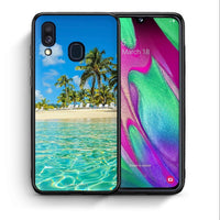 Thumbnail for Θήκη Samsung A40 Tropical Vibes από τη Smartfits με σχέδιο στο πίσω μέρος και μαύρο περίβλημα | Samsung A40 Tropical Vibes case with colorful back and black bezels