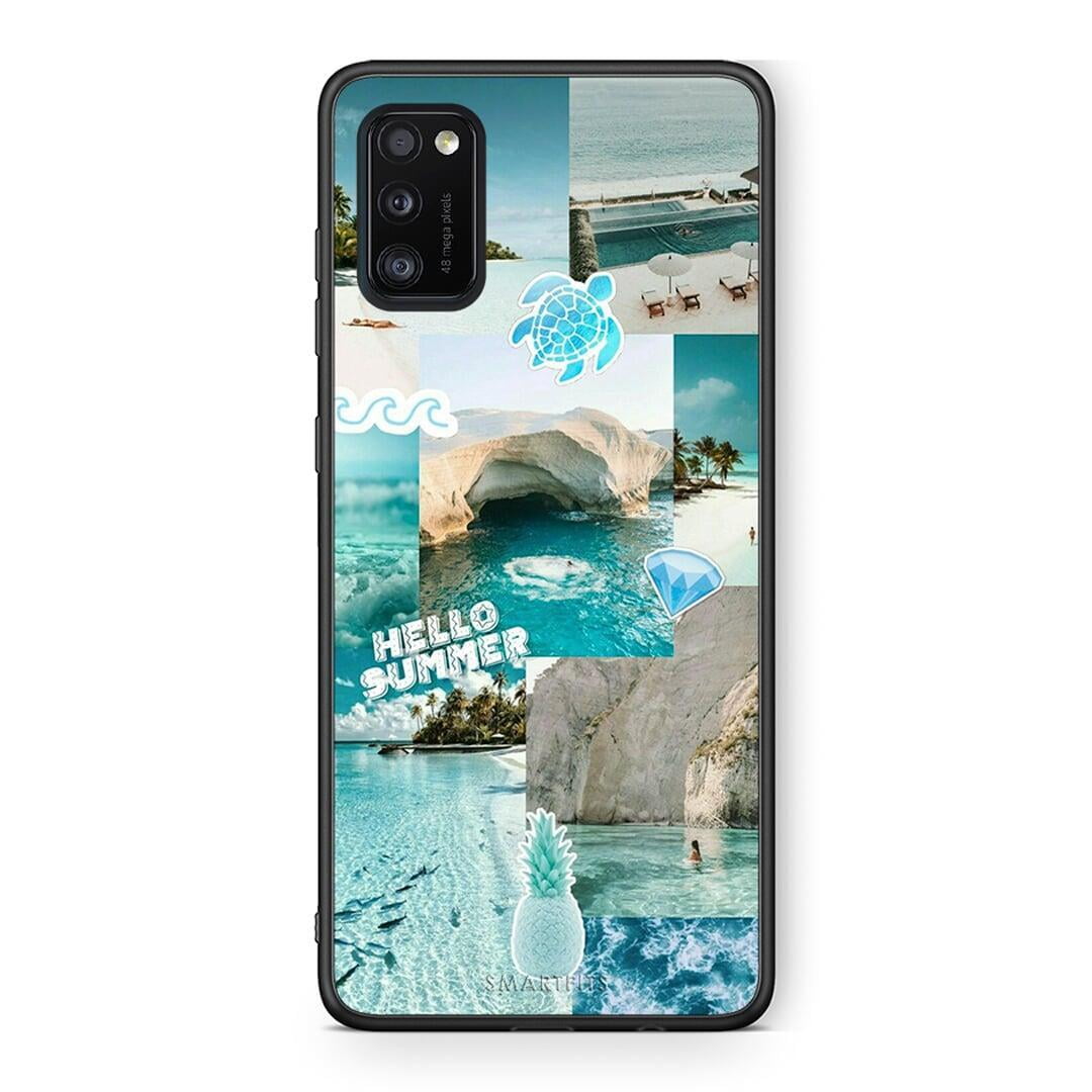 Samsung A41 Aesthetic Summer Θήκη από τη Smartfits με σχέδιο στο πίσω μέρος και μαύρο περίβλημα | Smartphone case with colorful back and black bezels by Smartfits