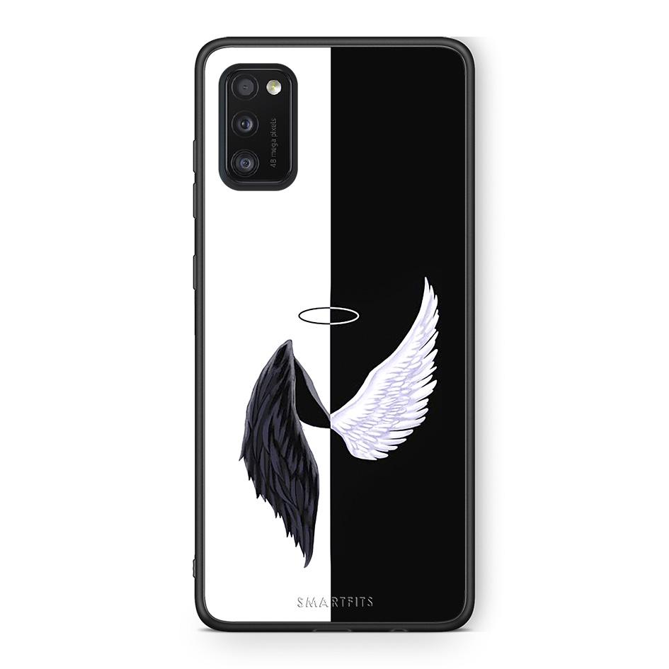 Samsung A41 Angels Demons θήκη από τη Smartfits με σχέδιο στο πίσω μέρος και μαύρο περίβλημα | Smartphone case with colorful back and black bezels by Smartfits